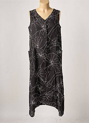 Combi-pantalon fermeture boutonnée sur le devant fines bretelles noir G!OZE femme