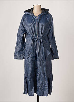 Imperméable fermeture zippée sur le devant a capuche bleu G!OZE femme