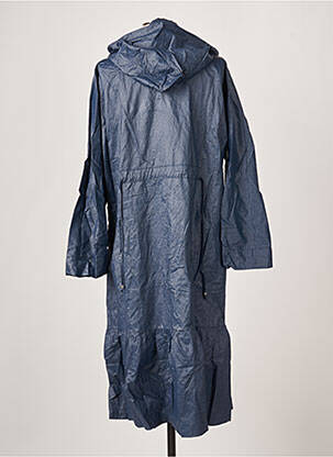 Imperméable fermeture zippée sur le devant a capuche bleu G!OZE femme