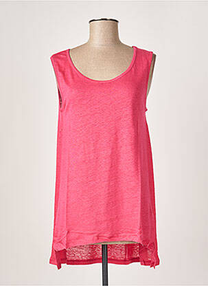 Tunique sans manche coupe fluide rose G!OZE femme