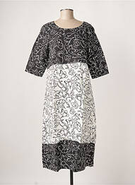Robe longue manches courtes manches courtes noir G!OZE femme