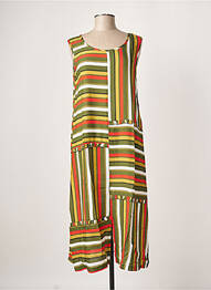 Robe longue sans manche sans manche vert G!OZE femme