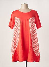 Robe courte manches courtes manches courtes rouge G!OZE femme