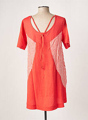 Robe courte manches courtes manches courtes rouge G!OZE femme