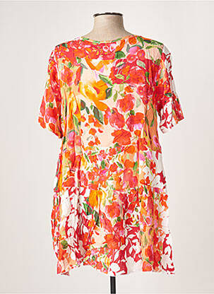Tunique manches courtes coupe fluide orange G!OZE femme