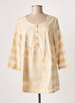 Tunique manches longues fermeture boutonnée sur le devant beige G!OZE femme