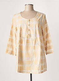 Tunique manches longues fermeture boutonnée sur le devant beige G!OZE femme