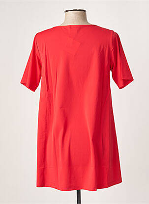 Tunique manches courtes tissage crêpe rouge G!OZE femme