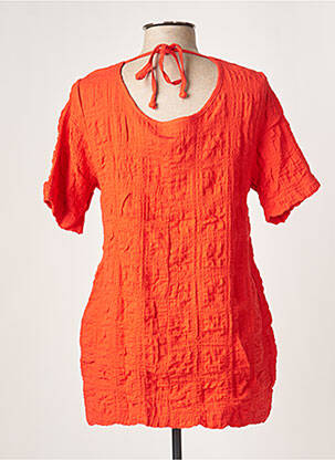 Tunique manches courtes coupe cintrée orange G!OZE femme
