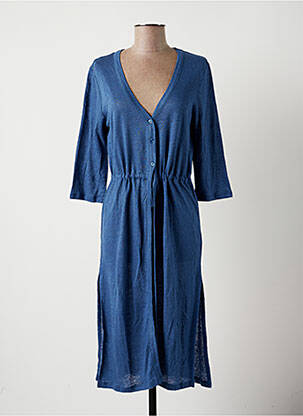 Gilet manches longues manches 3/4 bleu PAUL BRIAL femme