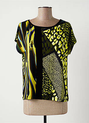 T-shirt stretch manches courtes vert PAUL BRIAL femme