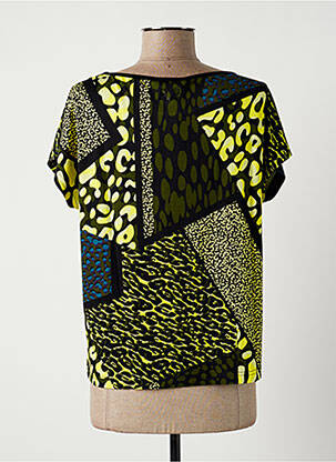 T-shirt stretch manches courtes vert PAUL BRIAL femme