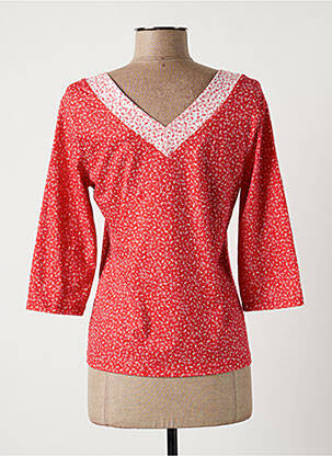 T-shirt manches 3/4 manches 3/4 rouge PAUL BRIAL femme