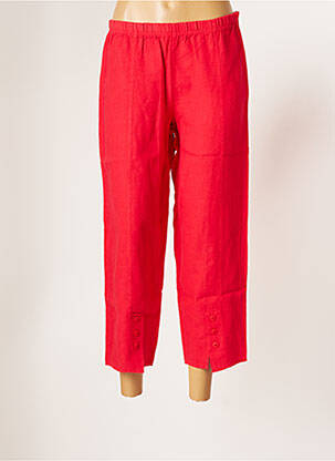 Pantacourt coupe droite taille normale rouge G!OZE femme