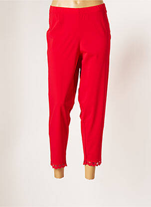 Pantalon slim taille élastique taille normale rouge G!OZE femme