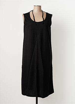 Robe mi-longue sans manche sans manche noir G!OZE femme