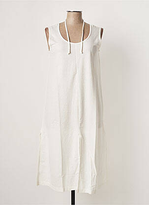 Robe mi-longue sans manche sans manche blanc G!OZE femme