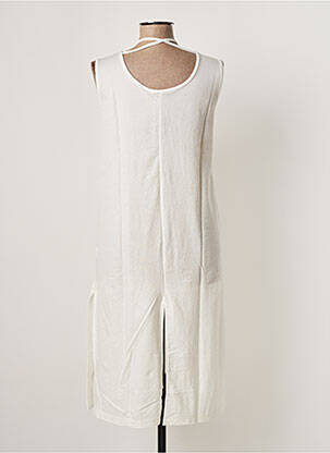 Robe mi-longue sans manche sans manche blanc G!OZE femme