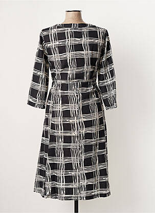 Robe mi-longue manches 3/4 manches 3/4 noir G!OZE femme