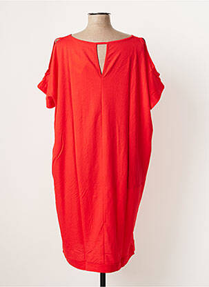 Robe mi-longue manches courtes manches courtes rouge G!OZE femme