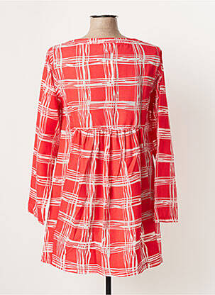 Chemisier tissage popeline manches longues rouge G!OZE femme