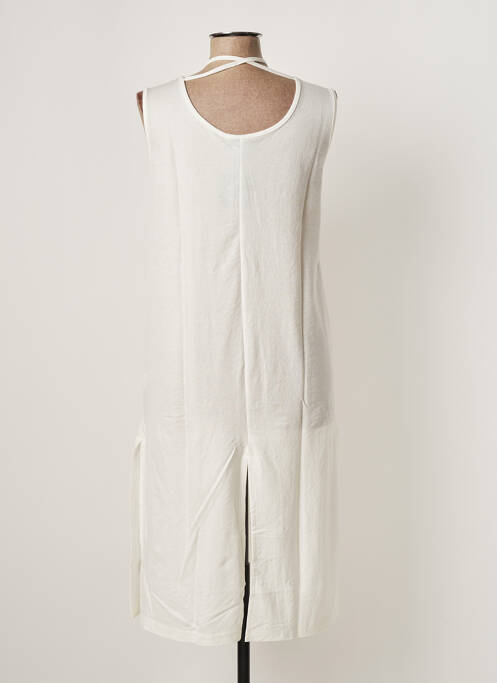Robe mi-longue blanc G!OZE pour femme
