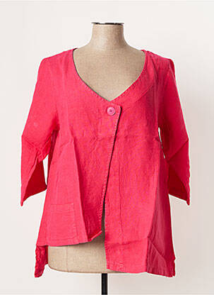Veste casual col rond rose G!OZE femme