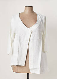 Veste casual col rond blanc G!OZE femme