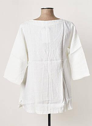 Veste casual col rond blanc G!OZE femme