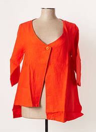 Veste casual col rond orange G!OZE femme