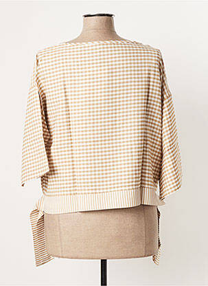 Blouse col rond manches 3/4 beige G!OZE femme