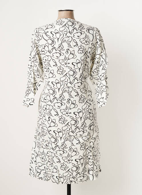 Robe mi-longue blanc G!OZE pour femme