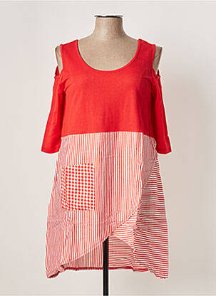 Tunique manches longues col rond rouge G!OZE femme