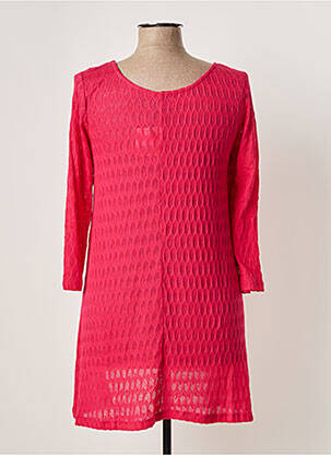 Pull tunique stretch manches longues rose G!OZE femme