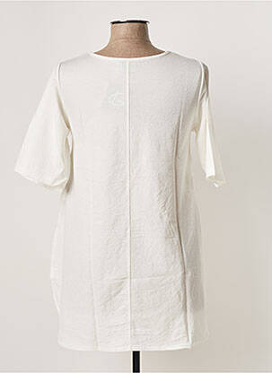 Tunique manches courtes col rond blanc G!OZE femme