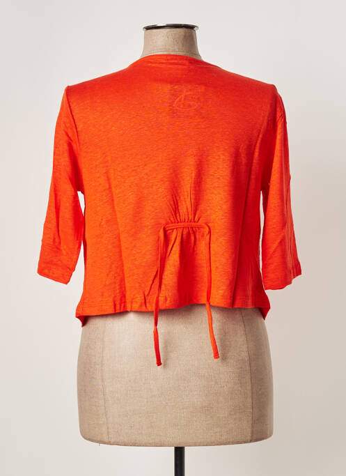 Gilet manches courtes orange G!OZE pour femme