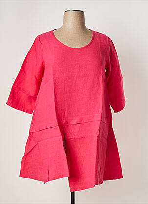 Tunique manches longues col rond rose G!OZE femme