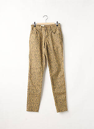Pantalon slim broderie rivets taille normale vert CREAM femme