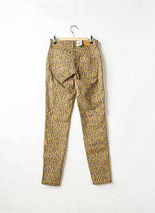 Pantalon slim broderie rivets taille normale vert CREAM femme