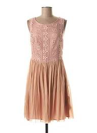 Robe mi-longue sans manche sans manche rose JAVIER SIMORRA femme