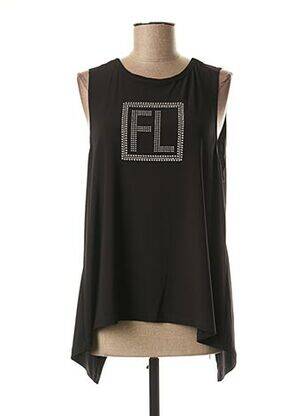 Débardeur tissage jersey sans manche noir FRANK LYMAN femme