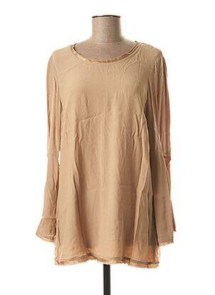 Tunique manches longues tissage crêpe beige MARC AUREL femme