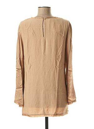 Tunique manches longues tissage crêpe beige MARC AUREL femme