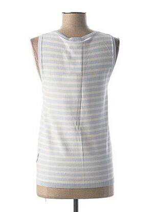 Pull col rond sans manche bleu JAVIER SIMORRA femme