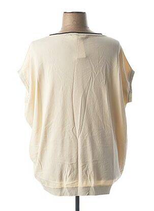 Pull resserrée sur le bas manches courtes beige LIVIANA CONTI femme