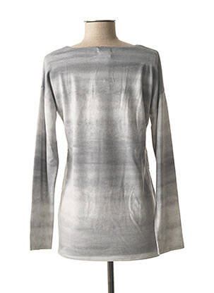 Pull stretch manches longues gris DOLCEZZA femme