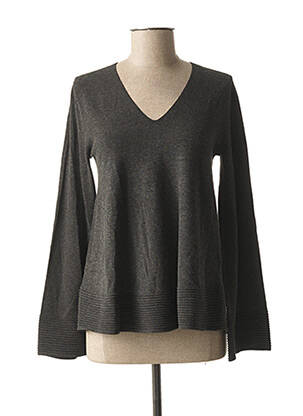 Pull col v manches longues gris LIVIANA CONTI femme