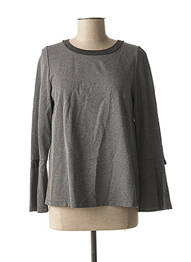 Top stretch manches longues gris MARIA BELLENTANI femme