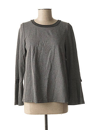 Top stretch manches longues gris MARIA BELLENTANI femme
