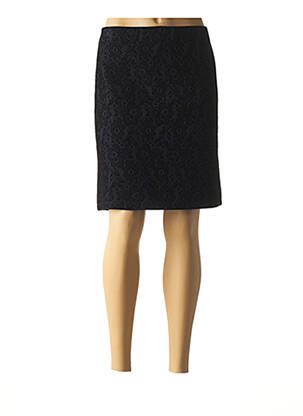 Jupe mi-longue coupe droite noir DOLCEZZA femme